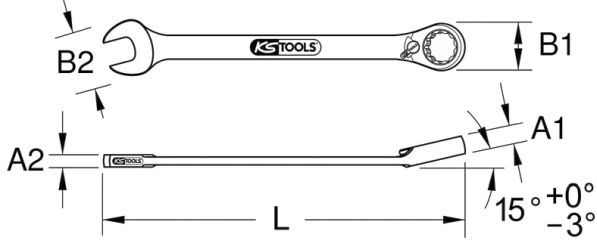 KS TOOLS Räikkä-kiintolenkkiavain 503.5911